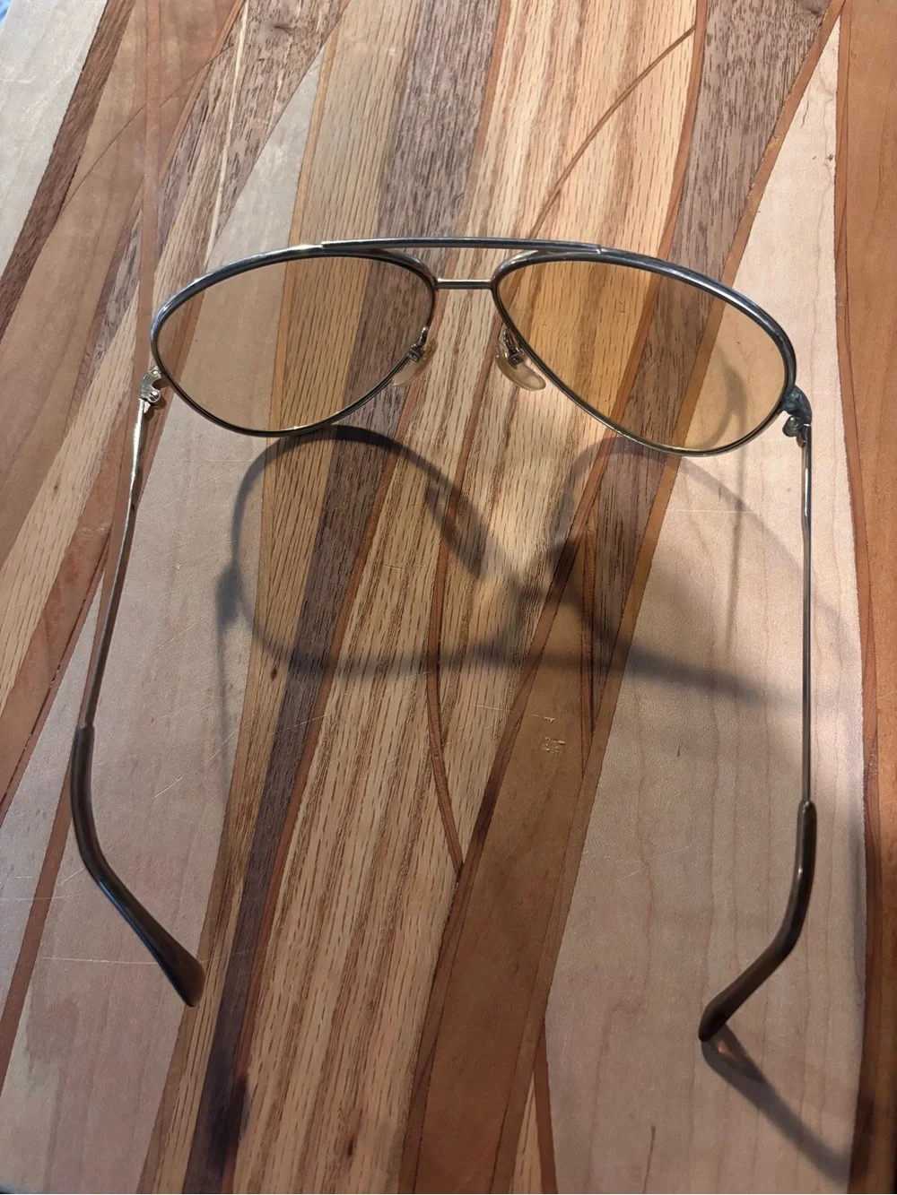 Vintage Serengeti Aviator Sunglasses - light Brown Lenses with Gold Frame